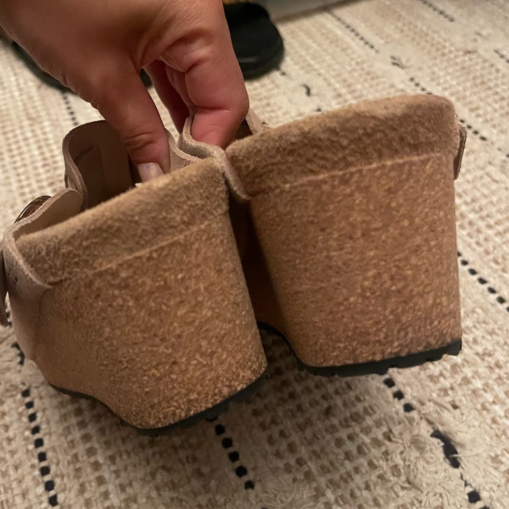 Birkenstock | Fanny Suede Cork Heel Mule 37 - Picture 8 of 8